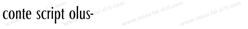 conte script olus字体转换